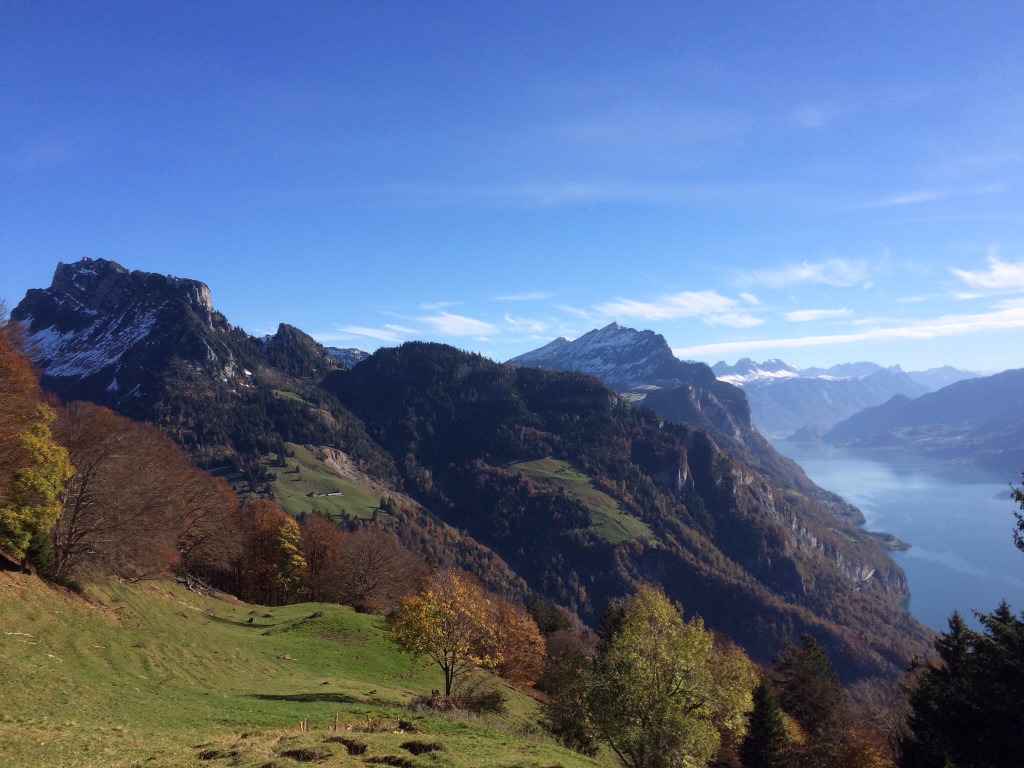 Die Churfirsten im sanften Novemberlicht 