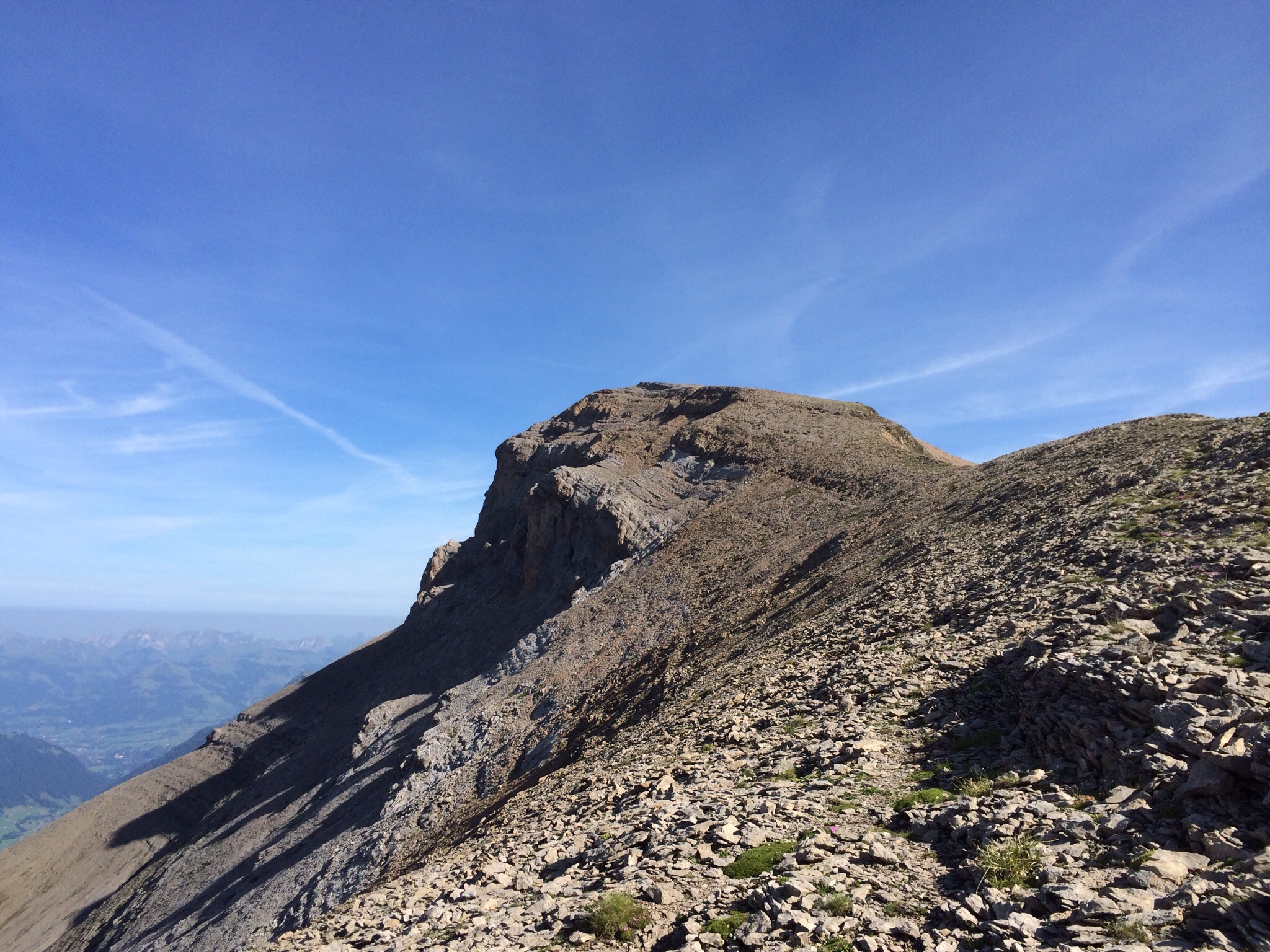 Die letzten Meter zum Gipfelplateau des Niesehorns